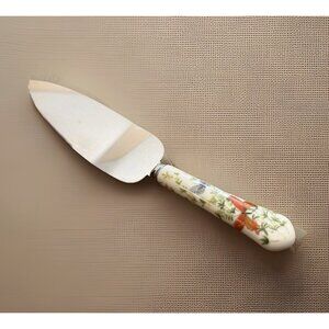 Vintage House of Prill HPR5 Porcelain Pie Cutter Cake Server Butterfly & Floral